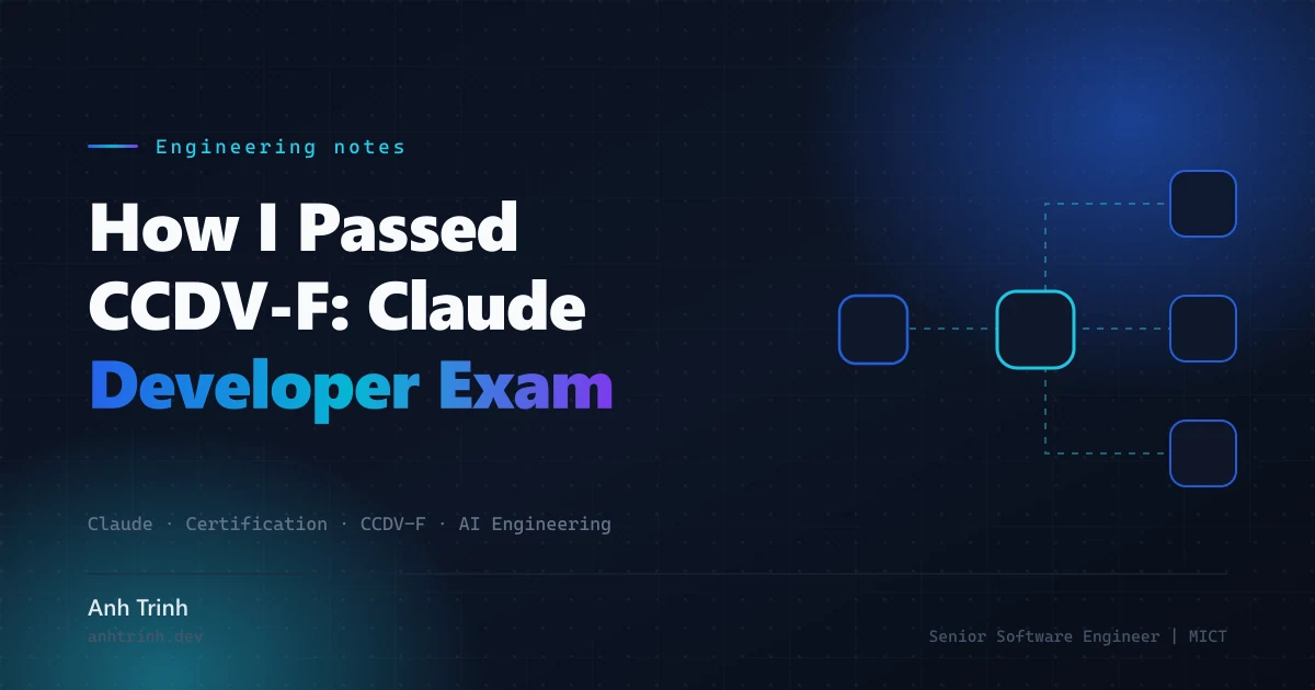Passing CCDV-F: Four Weeks, One Test Centre, and Why I Stopped Calling AI 'Smart'